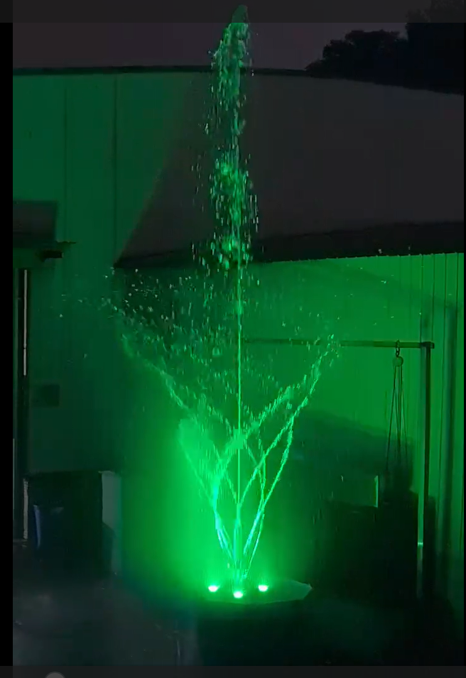 1.5HP Rotating Floating Fountain – Controllable RGB LED Lighting