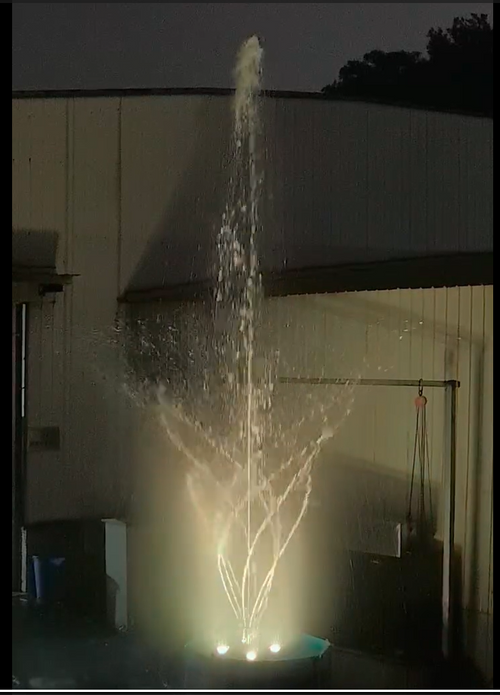 1.5HP Rotating Floating Fountain – Controllable RGB LED Lighting