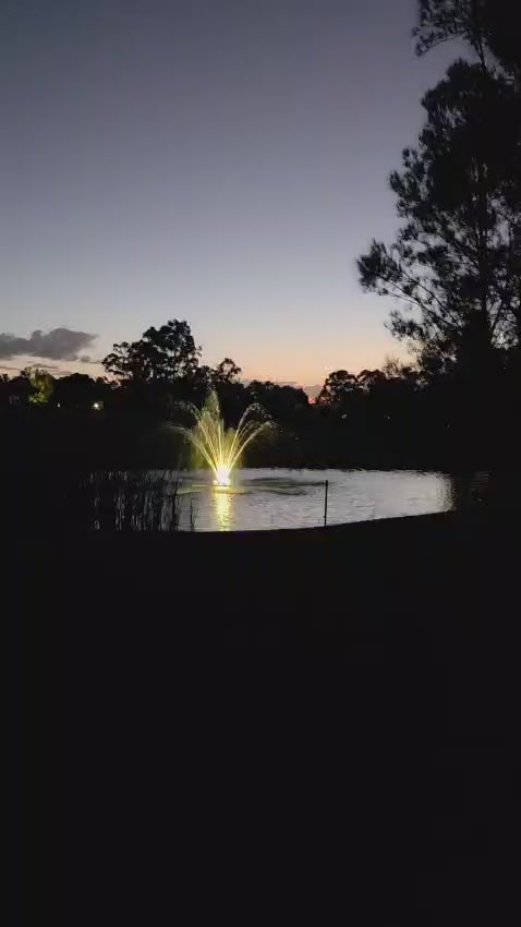 1HP Floating Fountain – Sprouting Nozzle with RGB LED Lighting